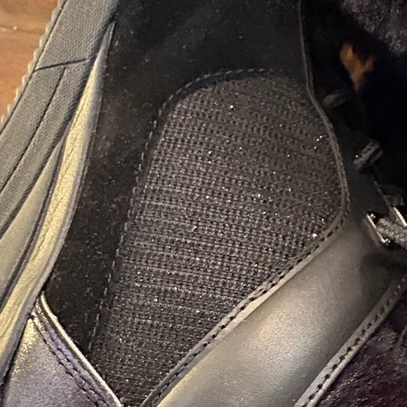 Michael Kors Sparkle Fabric, Faux Fur & leather, skater style lace up Booties - Picture 7 of 14